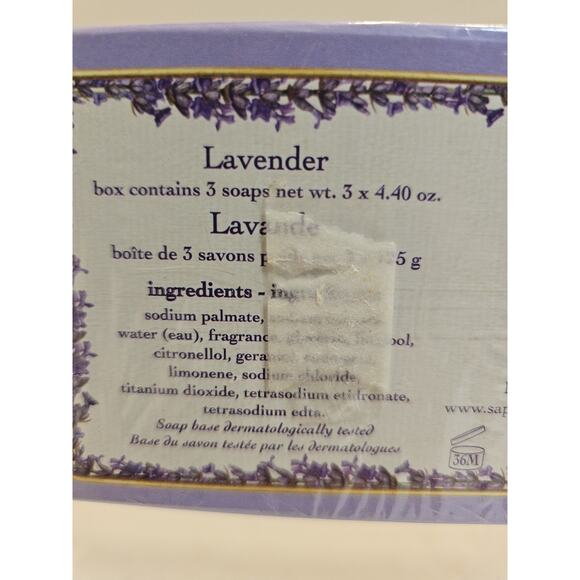 Saponificio Artigianale Fiorentino Lavender Scented Soaps Italy Sealed 3 x4.4 Oz - Picture 4 of 5